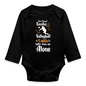Volleyball Beach Volleyball Game Team - Organic Longsleeve Baby Bodysuit - black - Front