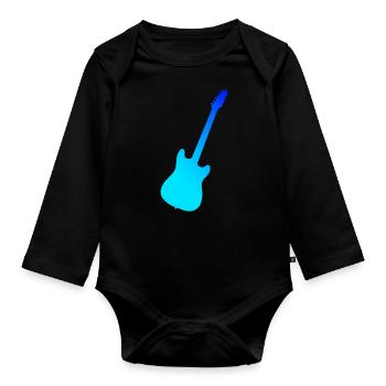 Guitariste Guitariste Guitare Guitariste Femmes - Body Bébé bio manches longues - noir - Devant