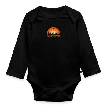 Vintage Mammoth Lakes California Fan Retro Cool - Baby Bio-Langarm-Body - Schwarz - Vorne