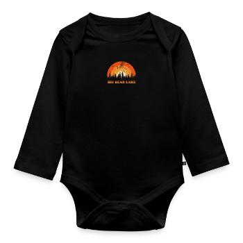 Vintage Big Bear Lake Californie Fan rétro Cool - Body Bébé bio manches longues - noir - Devant