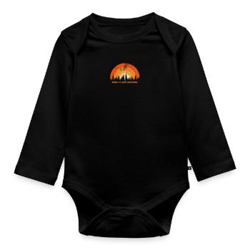 Vintage Mount Alverstone Ventilator Retro Cool Sunset - Baby Bio-Langarm-Body - Schwarz - Vorne