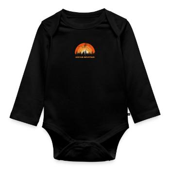 Vintage Copper Mountain Colorado Fan Retro Cool - Baby Bio-Langarm-Body - Schwarz - Vorne