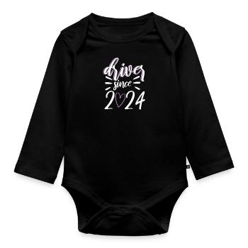 Driver's License 2024 Driving Test Driving Test - Organic Longsleeve Baby Bodysuit - black - Front