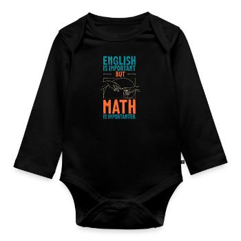 Géométrie Nombre d’or Math Fibonacci - Body Bébé bio manches longues - noir - Devant