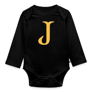 J - Baby Bio-Langarm-Body - Schwarz - Vorne