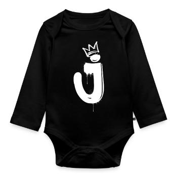 J - Baby Bio-Langarm-Body - Schwarz - Vorne