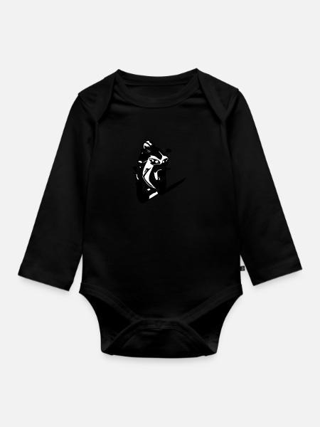 cyclomoteur2 - Body Bébé bio manches longues - noir