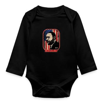 Martin Luther King, Jr. Day - Baby Bio-Langarm-Body - Schwarz - Vorne