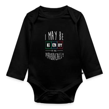 Periodic table - Organic Longsleeve Baby Bodysuit - black - Front