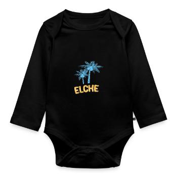 Elche Elche - Baby Bio-Langarm-Body - Schwarz - Vorne