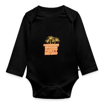 Holidays Martinique - Organic Longsleeve Baby Bodysuit - black - Front