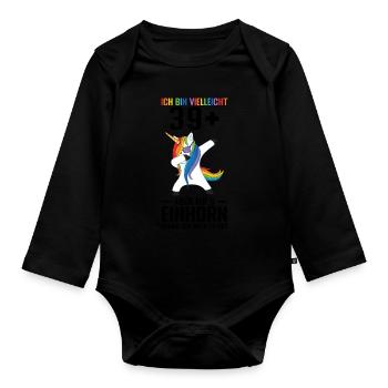 Geburtstag Geburtstagfeier vierzig Jahre Alt Gesch - Baby Bio-Langarm-Body - Schwarz - Vorne
