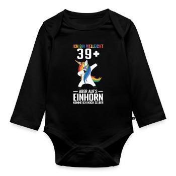 Geburtstag Geburtstagfeier vierzig Jahre Alt Gesch - Baby Bio-Langarm-Body - Schwarz - Vorne
