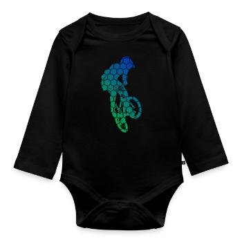 Vélo bmx vélo bmx Femmes Hommes bmx garçons - Body Bébé bio manches longues - noir - Devant