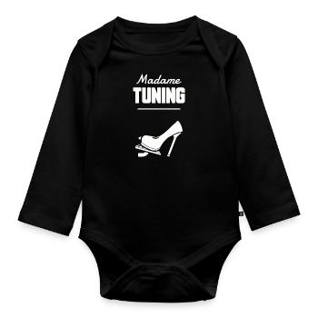 Madame tuning - Body Bébé bio manches longues - noir - Devant