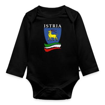 Istrien Tourist Hrvatska Kroatein Urlaub Balkan Re - Baby Bio-Langarm-Body - Schwarz - Vorne