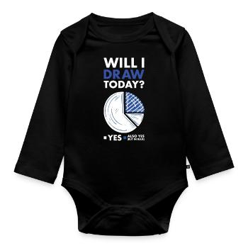 Drawer Will I Dance Today - Baby Bio-Langarm-Body - Schwarz - Vorne