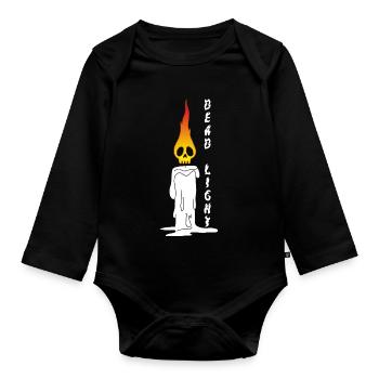 Dead Light - Baby Bio-Langarm-Body - Schwarz - Vorne