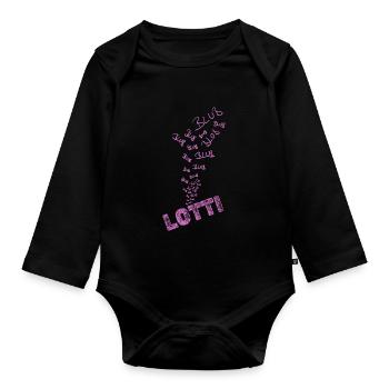 Lotti als Wasser - Baby Bio-Langarm-Body - Schwarz - Vorne