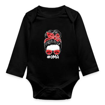 Vélo Mamie VTT - Body Bébé bio manches longues - noir - Devant
