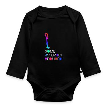 Prothese Amputiert Behinderung Geschenk - Baby Bio-Langarm-Body - Schwarz - Vorne