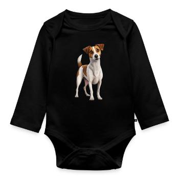 NICE DOG - Organic Longsleeve Baby Bodysuit - black - Front