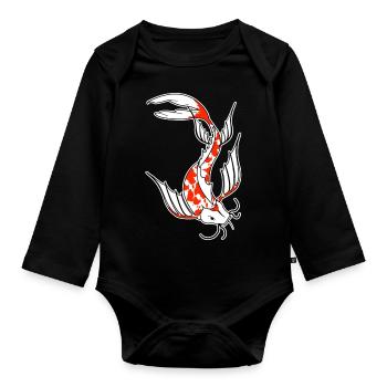 koi - Baby Bio-Langarm-Body - Schwarz - Vorne