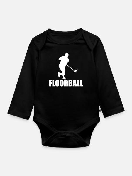 Floorball - Baby Bio-Langarm-Body - Schwarz