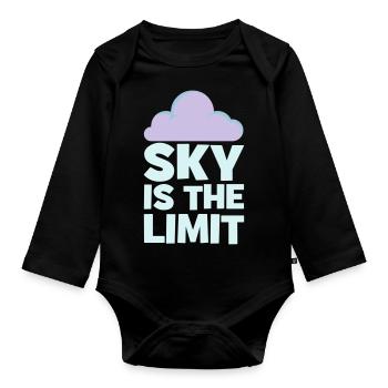 Sky is the limit - Organic Longsleeve Baby Bodysuit - black - Front