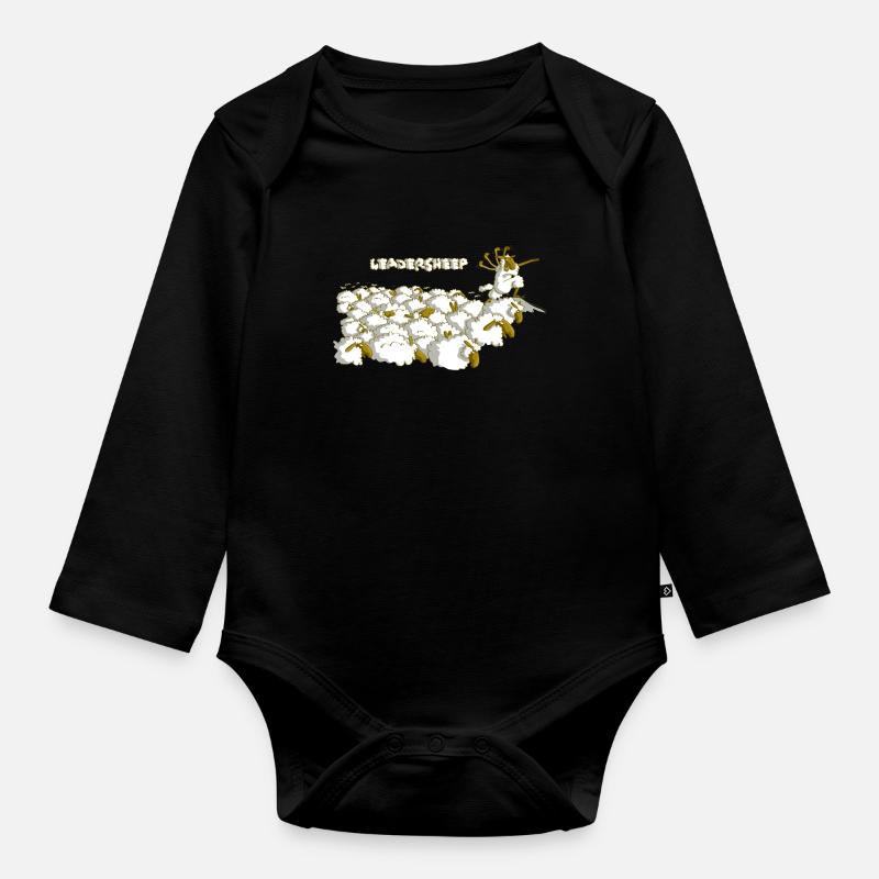 leadersheep - Body Bébé bio manches longues - noir