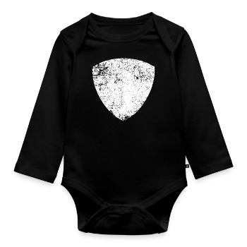 SHAPES SHAPE GRUNGE - Organic Longsleeve Baby Bodysuit - black - Front