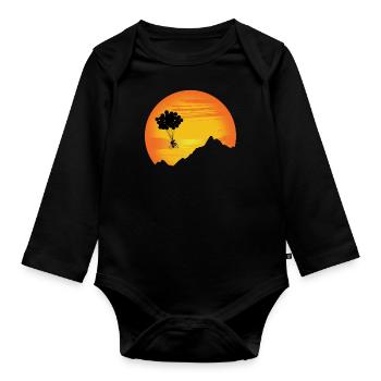 bicycle - Organic Longsleeve Baby Bodysuit - black - Front
