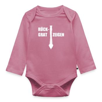 Rückgrat Zeigen - Baby Bio-Langarm-Body - Mauve - Vorne