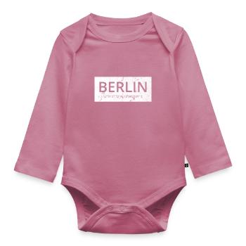 Berlin Geschenk Berliner Ostberlin Westberlin - Baby Bio-Langarm-Body - Mauve - Vorne