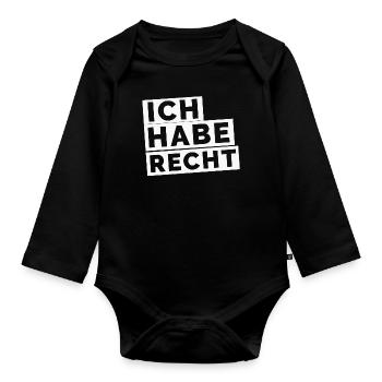 J'ai raison - Body Bébé bio manches longues - noir - Devant