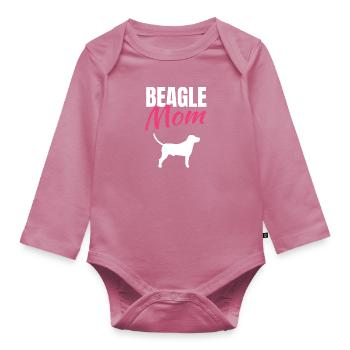 beagle - Body Bébé bio manches longues - mauve - Devant