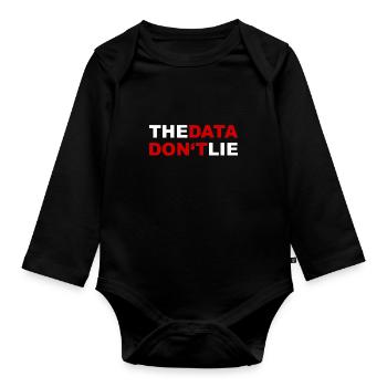 Data - Organic Longsleeve Baby Bodysuit - black - Front