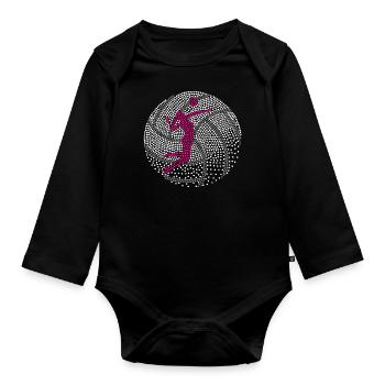 Volley Girl (Perl One Edition) - Body Bébé bio manches longues - noir - Devant