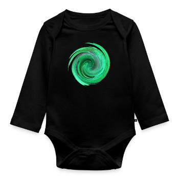 Depokit Universe Mill - Organic Longsleeve Baby Bodysuit - black - Front
