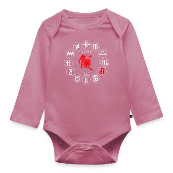 Zodiac Leo - Body Bébé bio manches longues - mauve - Devant