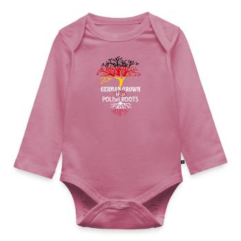 Allemagne Allemagne Pologne Ancêtres Polonais - Body Bébé bio manches longues - mauve - Devant