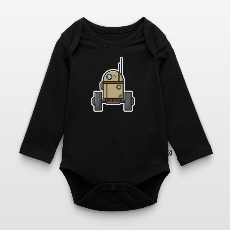 Robot Science Fiction Gift Nerd Future Bot Organic Longsleeve Baby Bodysuit
