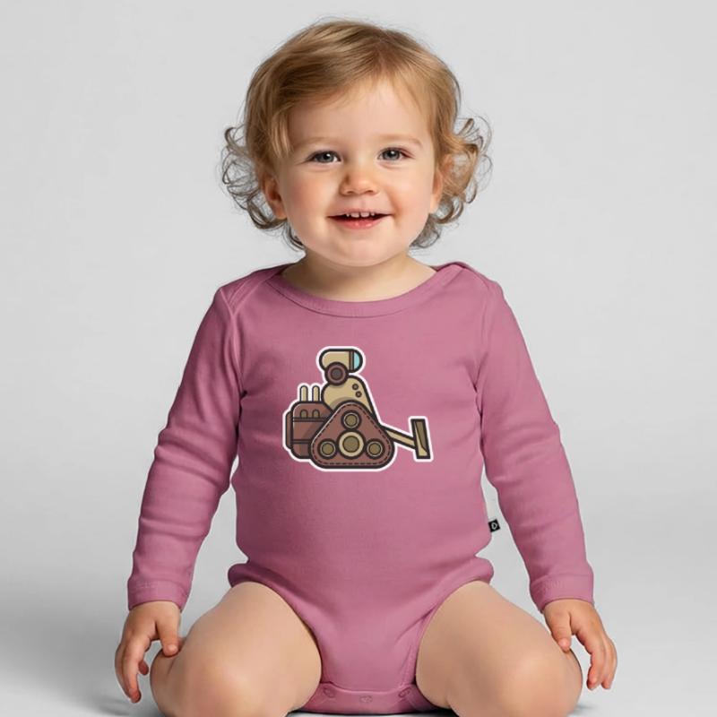 Robot Gift Robotics Nerd Technique Steampunk Organic Longsleeve Baby Bodysuit