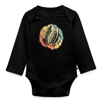 Schokolade - Baby Bio-Langarm-Body - Schwarz - Vorne