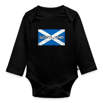 Schottland - Baby Bio-Langarm-Body - Schwarz - Vorne