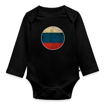 Russia Moscow - Organic Longsleeve Baby Bodysuit - black - Front
