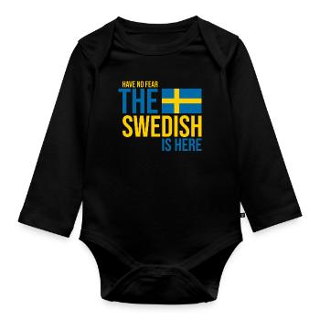 Schweden schwedisch - Baby Bio-Langarm-Body - Schwarz - Vorne