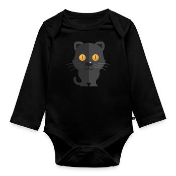 Animals Animals Animal Print Nature 26 - Organic Longsleeve Baby Bodysuit - black - Front