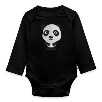 Animals Animals Animal Print Nature 34 - Organic Longsleeve Baby Bodysuit - black - Front