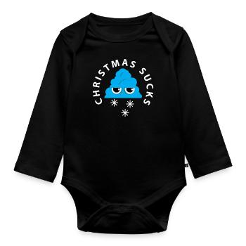 Noël craint - Body Bébé bio manches longues - noir - Devant